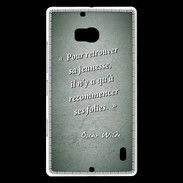 Coque Nokia Lumia 930 Jeuness folie Vert Citation Oscar Wilde