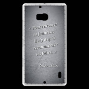 Coque Nokia Lumia 930 Jeuness folie Noir Citation Oscar Wilde