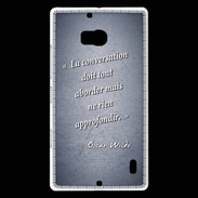 Coque Nokia Lumia 930 La conversation Bleu Citation Oscar Wilde