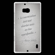 Coque Nokia Lumia 930 La conversation Gris Citation Oscar Wilde