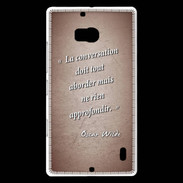 Coque Nokia Lumia 930 La conversation Rouge Citation Oscar Wilde