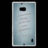 Coque Nokia Lumia 930 La conversation Turquoise Citation Oscar Wilde