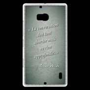 Coque Nokia Lumia 930 La conversation Vert Citation Oscar Wilde