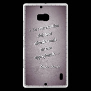 Coque Nokia Lumia 930 La conversation Violet Citation Oscar Wilde