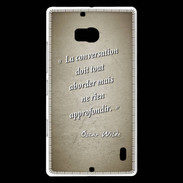 Coque Nokia Lumia 930 La conversation Sepia Citation Oscar Wilde
