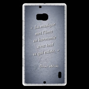 Coque Nokia Lumia 930 La musique Bleu Citation Oscar Wilde