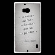 Coque Nokia Lumia 930 La musique Gris Citation Oscar Wilde