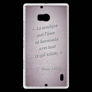 Coque Nokia Lumia 930 La musique Rose Citation Oscar Wilde