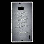 Coque Nokia Lumia 930 La musique Noir Citation Oscar Wilde