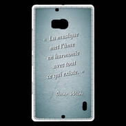 Coque Nokia Lumia 930 La musique Turquoise Citation Oscar Wilde