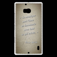 Coque Nokia Lumia 930 La musique Sepia Citation Oscar Wilde