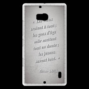 Coque Nokia Lumia 930 Les vieux Gris Citation Oscar Wilde