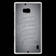 Coque Nokia Lumia 930 Les vieux Noir Citation Oscar Wilde