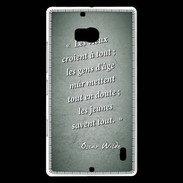 Coque Nokia Lumia 930 Les vieux Vert Citation Oscar Wilde