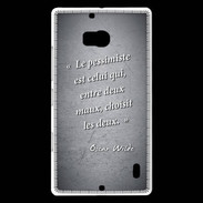 Coque Nokia Lumia 930 Pessimiste Noir Citation Oscar Wilde