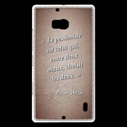 Coque Nokia Lumia 930 Pessimiste Rouge Citation Oscar Wilde