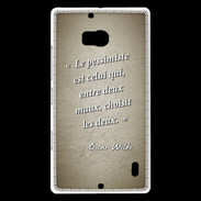 Coque Nokia Lumia 930 Pessimiste Sepia Citation Oscar Wilde