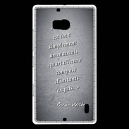 Coque Nokia Lumia 930 Quart d'heure Noir Citation Oscar Wilde