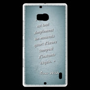 Coque Nokia Lumia 930 Quart d'heure Turquoise Citation Oscar Wilde
