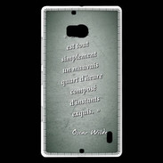 Coque Nokia Lumia 930 Quart d'heure vert Citation Oscar Wilde