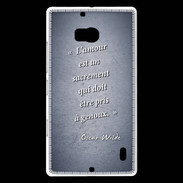 Coque Nokia Lumia 930 Sacrement amour Bleu Citation Oscar Wilde