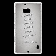 Coque Nokia Lumia 930 Sacrement amour Gris Citation Oscar Wilde
