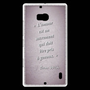 Coque Nokia Lumia 930 Sacrement amour Rose Citation Oscar Wilde