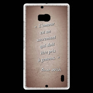 Coque Nokia Lumia 930 Sacrement amour Rouge Citation Oscar Wilde