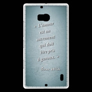 Coque Nokia Lumia 930 Sacrement amour Turquoise Citation Oscar Wilde