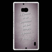Coque Nokia Lumia 930 Sacrement amour Violet Citation Oscar Wilde