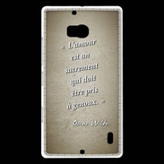 Coque Nokia Lumia 930 Sacrement amour Sepia Citation Oscar Wilde