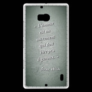 Coque Nokia Lumia 930 Sacrement amour Vert Citation Oscar Wilde