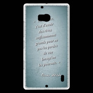 Coque Nokia Lumia 930 Sagesse rêves Turquoise Citation Oscar Wilde