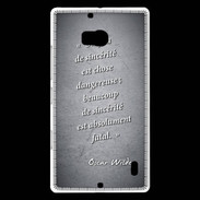 Coque Nokia Lumia 930 Sincérité fatale Noir Citation Oscar Wilde