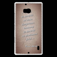 Coque Nokia Lumia 930 Sincérité fatale Rouge Citation Oscar Wilde