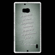 Coque Nokia Lumia 930 Sincérité fatale Vert Citation Oscar Wilde