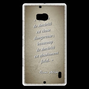 Coque Nokia Lumia 930 Sincérité fatale Sepia Citation Oscar Wilde
