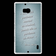 Coque Nokia Lumia 930 Société rêveur Turquoise Citation Oscar Wilde
