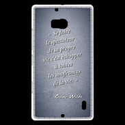Coque Nokia Lumia 930 Spectateur Bleu Citation Oscar Wilde
