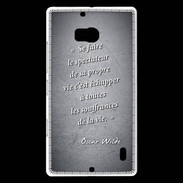 Coque Nokia Lumia 930 Spectateur Noir Citation Oscar Wilde