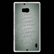 Coque Nokia Lumia 930 Spectateur Vert Citation Oscar Wilde