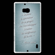 Coque Nokia Lumia 930 Spectateur Turquoise Citation Oscar Wilde