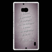 Coque Nokia Lumia 930 Spectateur Violet Citation Oscar Wilde