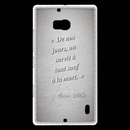 Coque Nokia Lumia 930 Survie mort Gris Citation Oscar Wilde