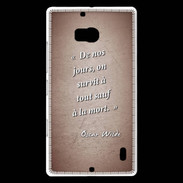 Coque Nokia Lumia 930 Survie mort Rouge Citation Oscar Wilde