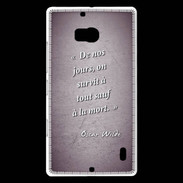 Coque Nokia Lumia 930 Survie mort Violet Citation Oscar Wilde