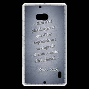 Coque Nokia Lumia 930 Trop moderne Bleu Citation Oscar Wilde