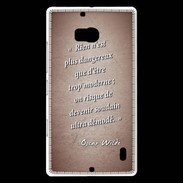 Coque Nokia Lumia 930 Trop moderne Rouge Citation Oscar Wilde