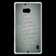 Coque Nokia Lumia 930 Trop moderne Vert Citation Oscar Wilde