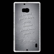 Coque Nokia Lumia 930 Vérité pure Noir Citation Oscar Wilde